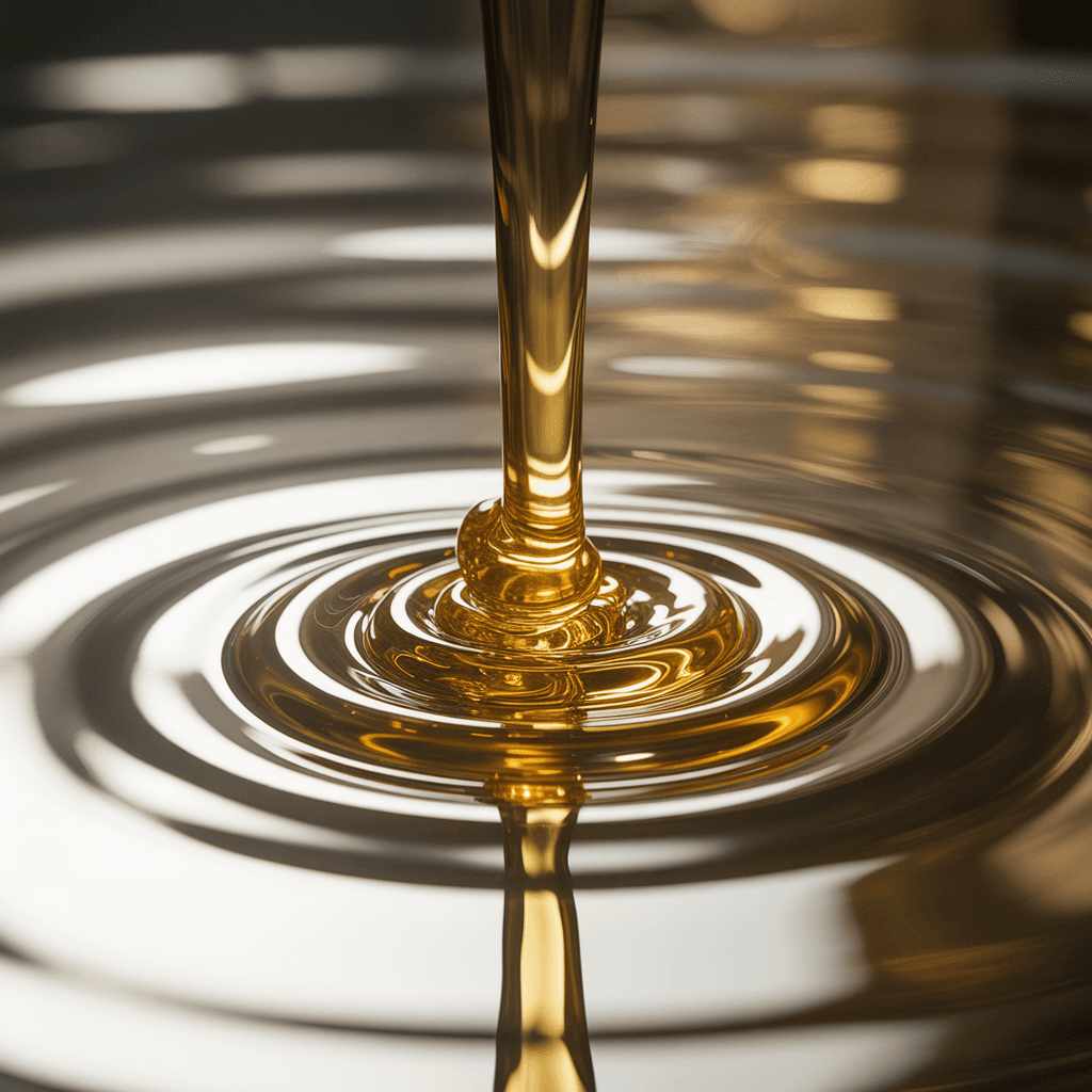 AI generated: SMOOVE GOLD LIQUID FLOW FLUID, GLOSSY, OBERFLÄCHE, LIGHT REFLECTION,
DOWN VIEW, PATTERN
