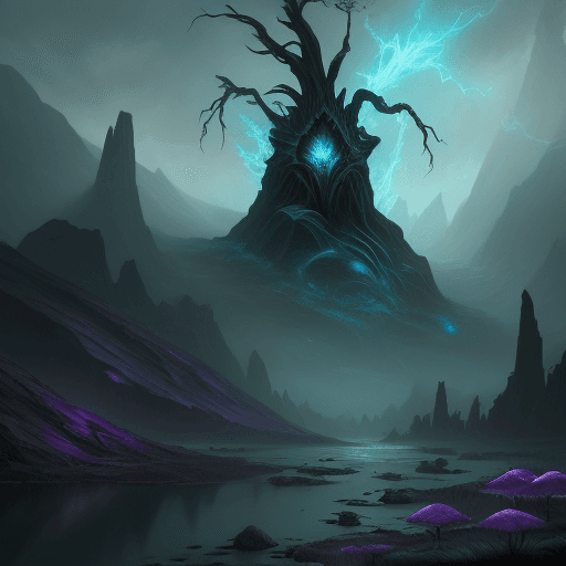 AI generated: Magic the gathering nostalgic landscapes eldrazi art 
