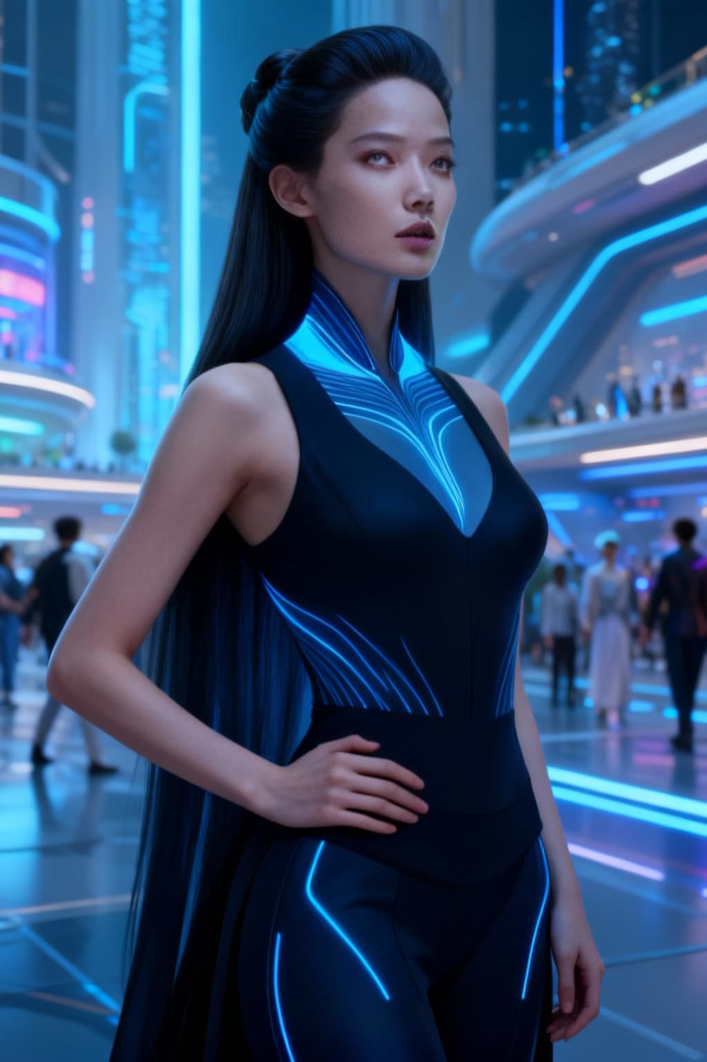 AI generated: Change image characters into an elegant, refined image of human culture. Change expressive and emoti...