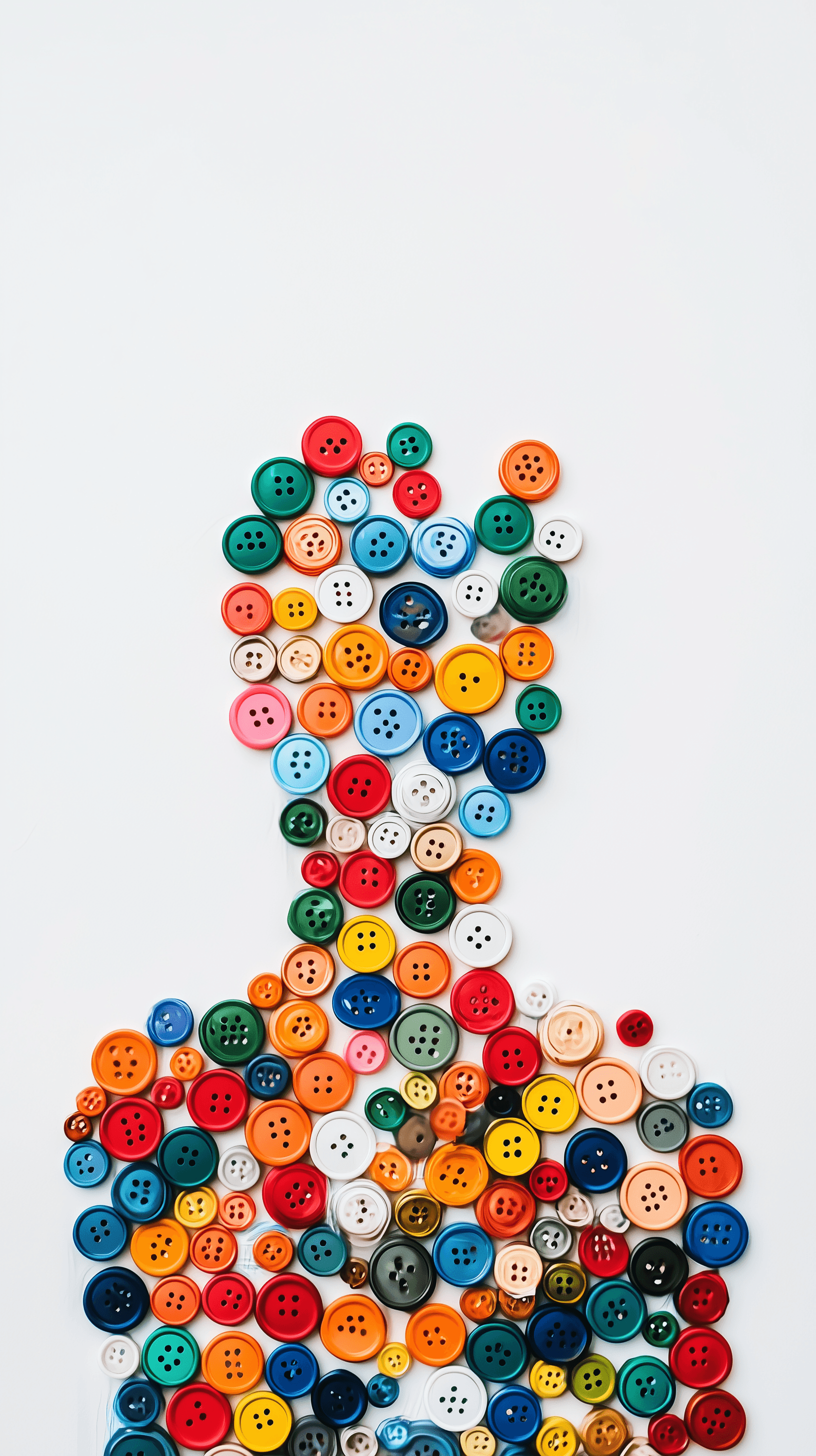 AI generated: artistic concept art, front, featuring of only colorful button expression, man, upper body, golden r...