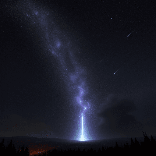 AI generated: meteor rain


