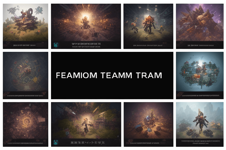 AI generated: collage: Square Enix auction NFT loot teamwork game opportunity ecosystem Web3, photo style