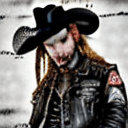 AI generated: Rebel country music singer Darrell Walter Cochran Jr, heavily tattooed, wearing a old leather jacket...