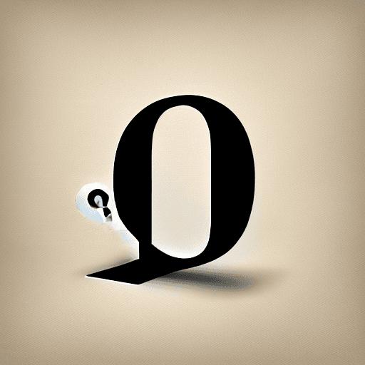 AI generated: the letter Q inside a question mark, simplistic, graphic design