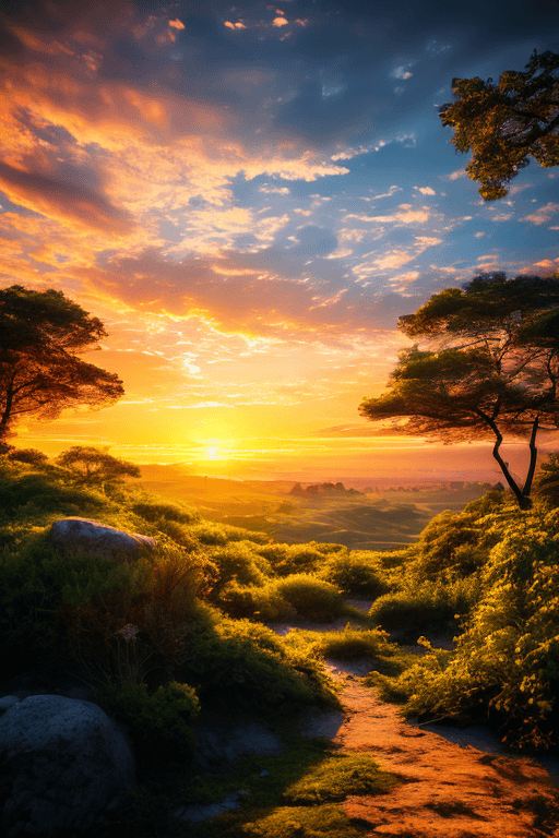AI generated: mj, ethereal sunset, maximum details