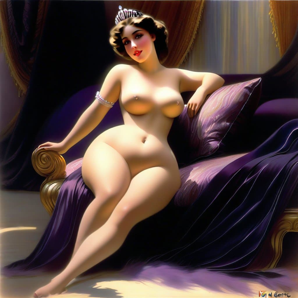 AI generated: A charming and alluring girl, amorous, coquettish, glamorous body, bikini model, beautiful face, sto...