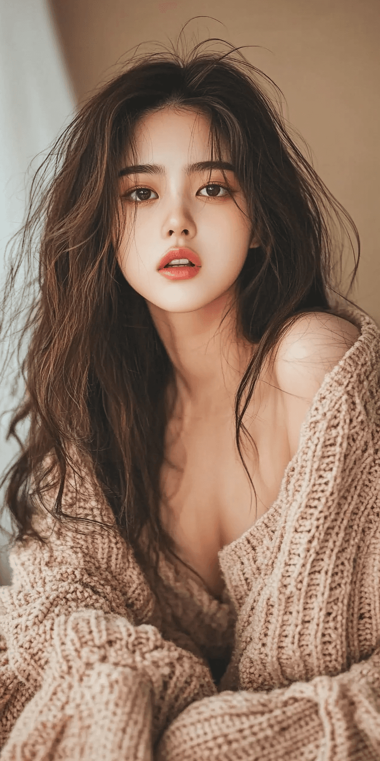 AI generated: Japanese girl, 18-21 years old, brown hair, high-quality photo portrait, shot on a Polaroid camera, ...