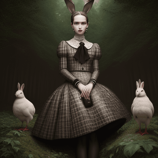 AI generated: Medium shot portrait of  a beautiful model in Prada outfit, fashion shot, editorial, highly detailed...