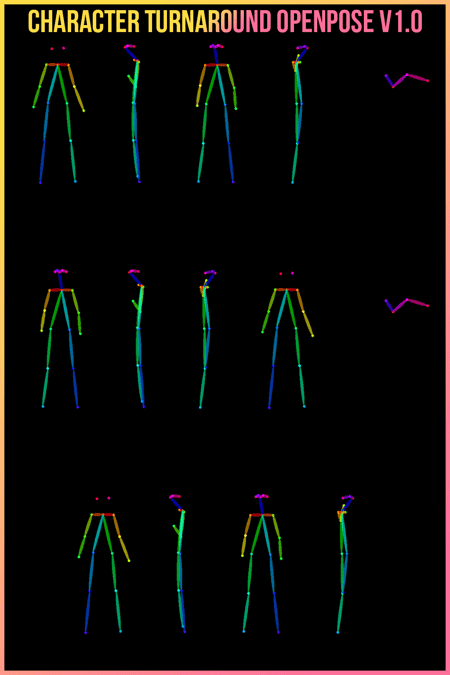 Character Turnaround OpenPose - Image 1