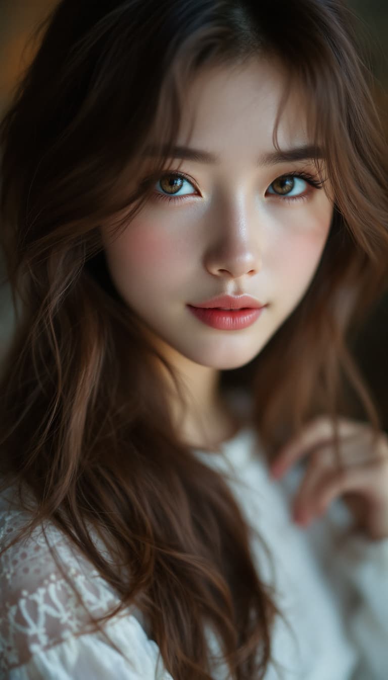 AI generated: eurasian  girl, 18 years old, brown hair, high-quality photo portrait, shot on a 8k UHD camera, doub...