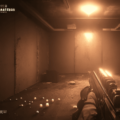 AI generated: wall with Bullet holes,black scratches،blood drops on wall, cinematic lighting, trending on artstati...