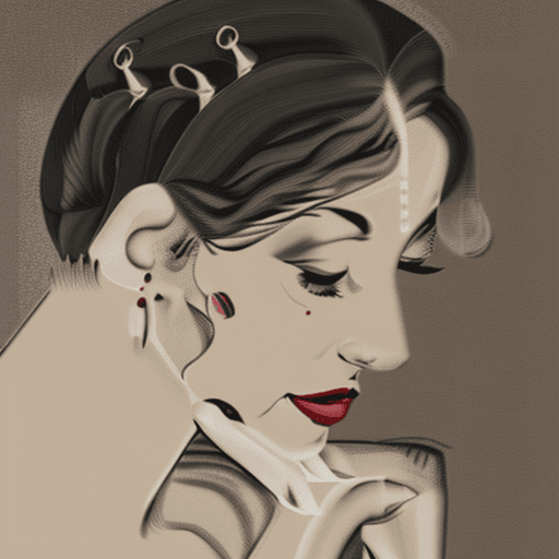 AI generated: An image of a woman offering a sophisticated over-the-shoulder look towards the viewer. Her body is ...
