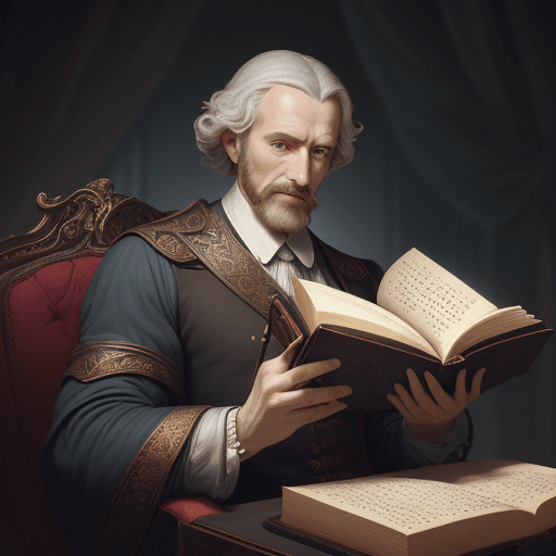 AI generated: a man holding a pen and writing on an open book, a detailed matte painting by Petrus Christus, shutt...