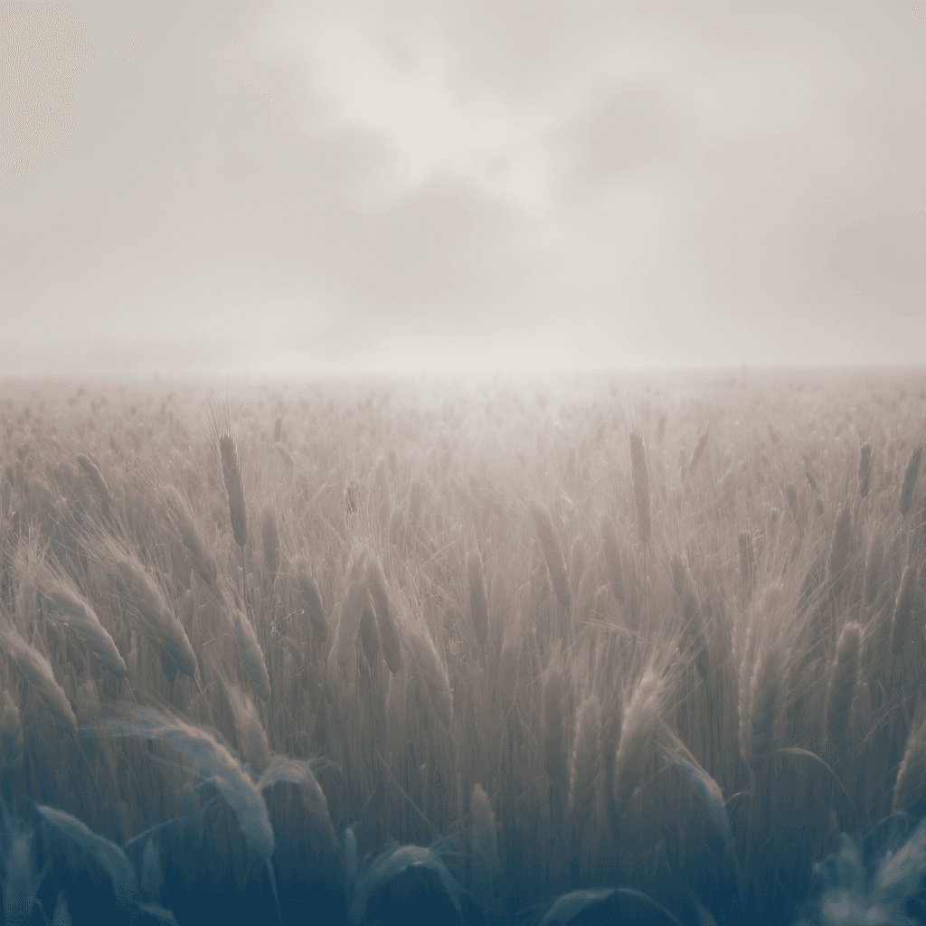 AI generated: Hazy, dreamy wheat field, gradient color effect –ar 6:5 –stylize 200