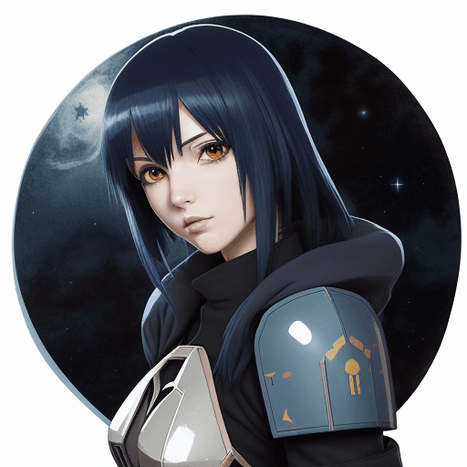 AI generated: anime. sceliten mandalorian. nighte sky. 