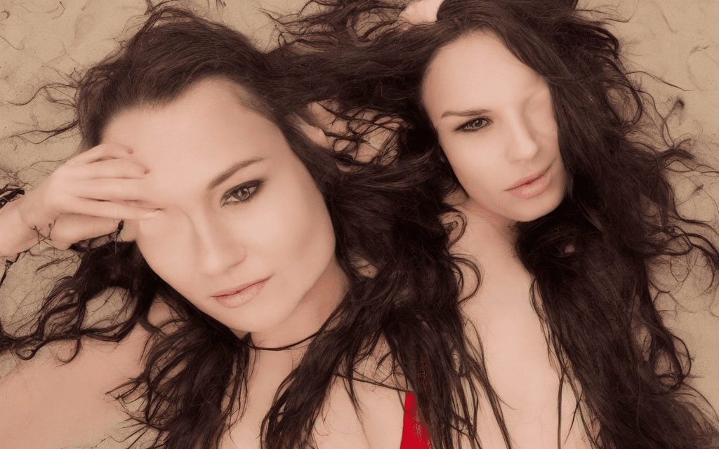 AI generated: Goddess close-up (22.3) year old (woman:1.1) with (dark:1.2) wavy long hair is totally (naked:1.1) o...