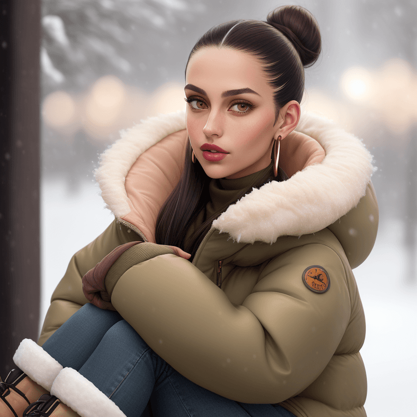 AI generated: portrait, (mixed ayanajfalistasd15), Short, Toned, Oval Face, Olive Skin, Dark Brown Hair, Amber Eye...