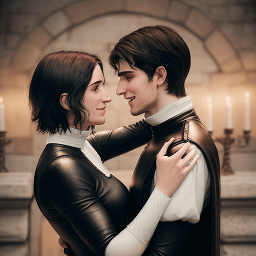 AI generated: a photo taken with a Google Pixel 7 of a romantic couple passionately embracing and madly in love. T...