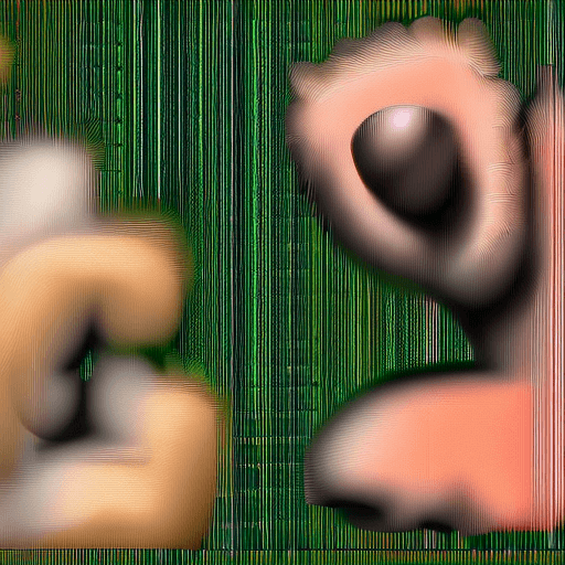 AI generated: A hyper-realistic digital rendering of an impossibly tiny hen cub perched on a human fingertip. The ...