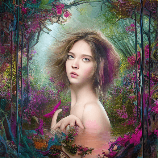 AI generated: In this breathtaking masterpiece, a hyper-realistic image comes to life, showcasing a girl in a room...