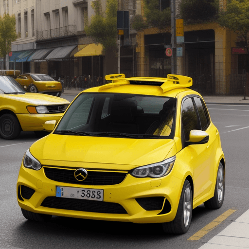 AI generated: yellow car