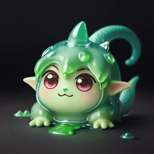 AI generated:  an adorable cute dungeon slime, chibi dragon slime --uplight 

