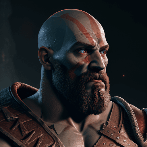 AI generated: Hyper realistic God of War character design, Kratos, void arcanist, mist, photorealistic, octane ren...