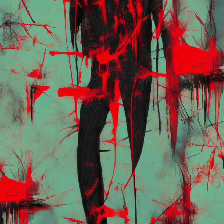AI generated: Manic psychologist  Assassin, Digital painting, Contemporary era, Rich and vibrant color palette wit...