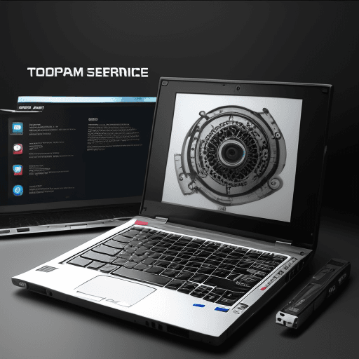 AI generated: laptop machine service