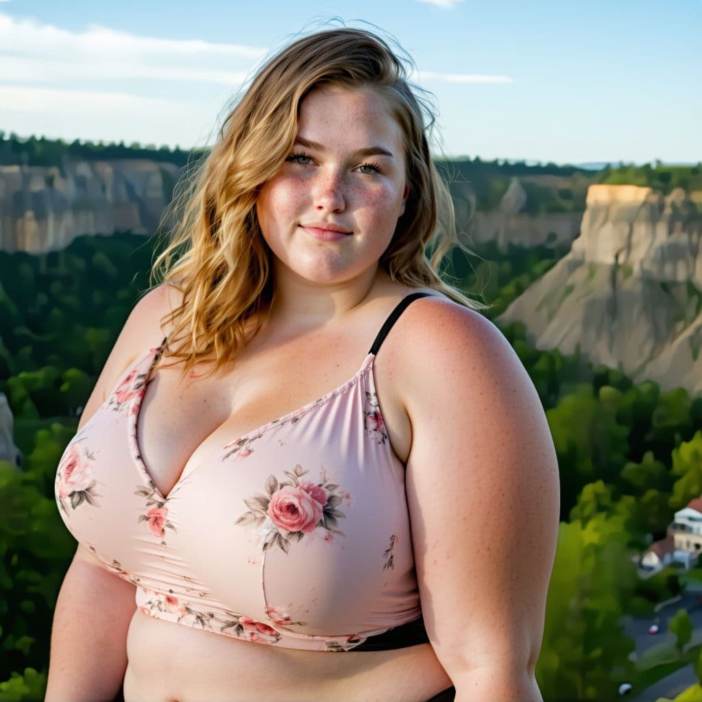 AI generated: Une BBW de 18 ans à gros cul adore la baise brutale avec une gorge profonde