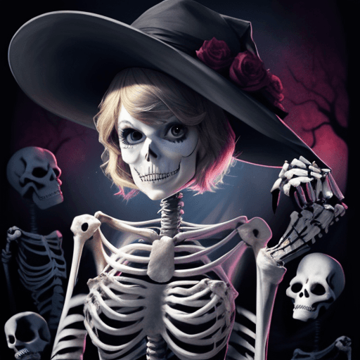 AI generated: Taylor swift as a catrina skeleton 