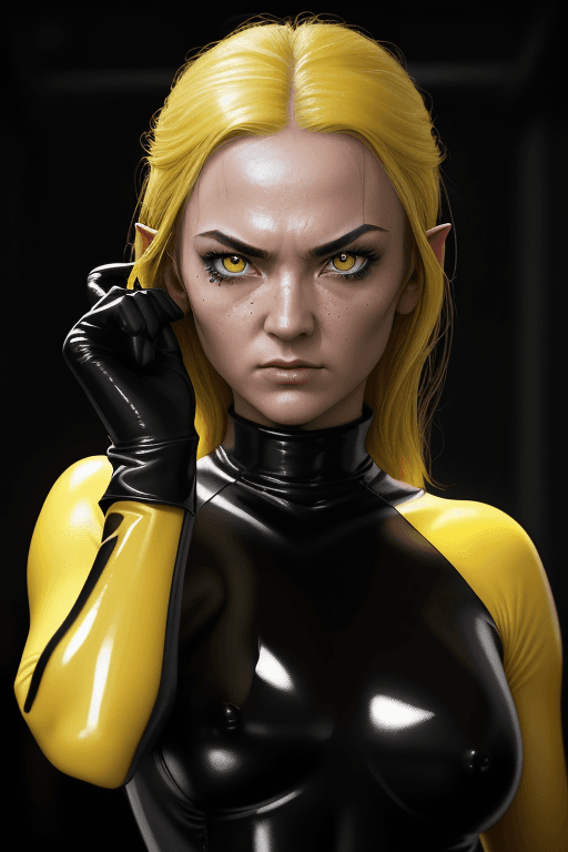 AI generated: Prompt: RAW photo, low key, cinematic composition, Middle earth, kill bill,  beautiful girl, rim lig...
