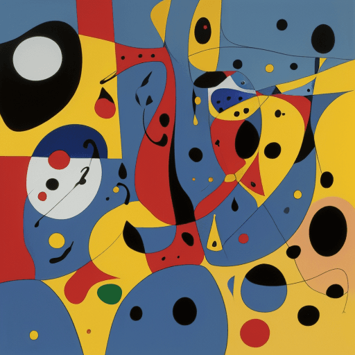 AI generated: Hyper realistic joan miro abstract panoramic size