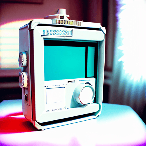 AI generated: High resolution photography, film inside out (disney), white control box, with five buttons coloured...