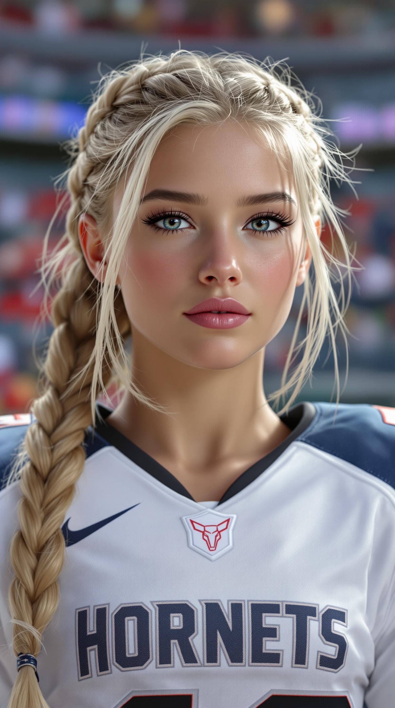 AI generated: a professional photo of a exceptionally beautiful 7th grade girl in the world, in a highly detailed,...
