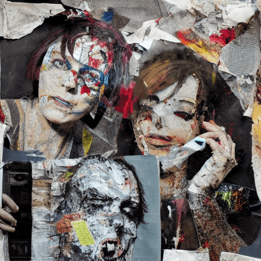 AI generated: The Shining, in style of mixed media collage with canvas texture in the style of modern art, punk ar...