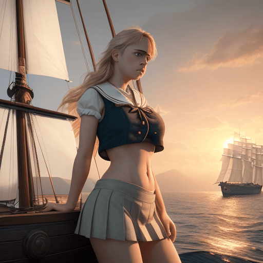 AI generated: Photo of a ultra realistic sailing ship, dramatic light, pale sunrise, cinematic lighting, battered,...