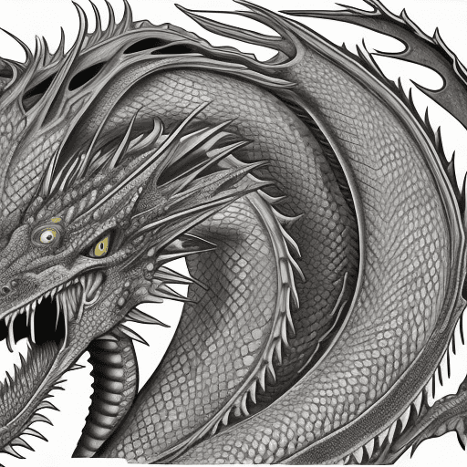 AI generated: Dragon coloreado