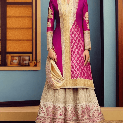 AI generated: I am a fashion designer looking for inspiration please generate an image of simple but elegant Panja...