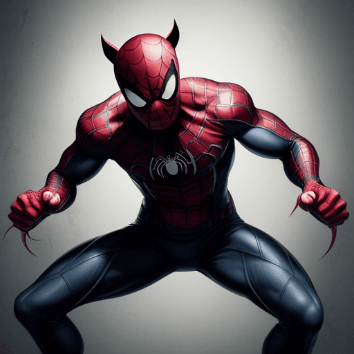 AI generated: HUGH JACKMAN IN A SPIDER-WOLVERINE SUIT WITH A MASK

