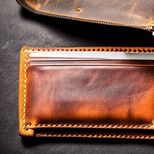 AI generated: An open leather wallet lying empty with no cash or credit cards inside