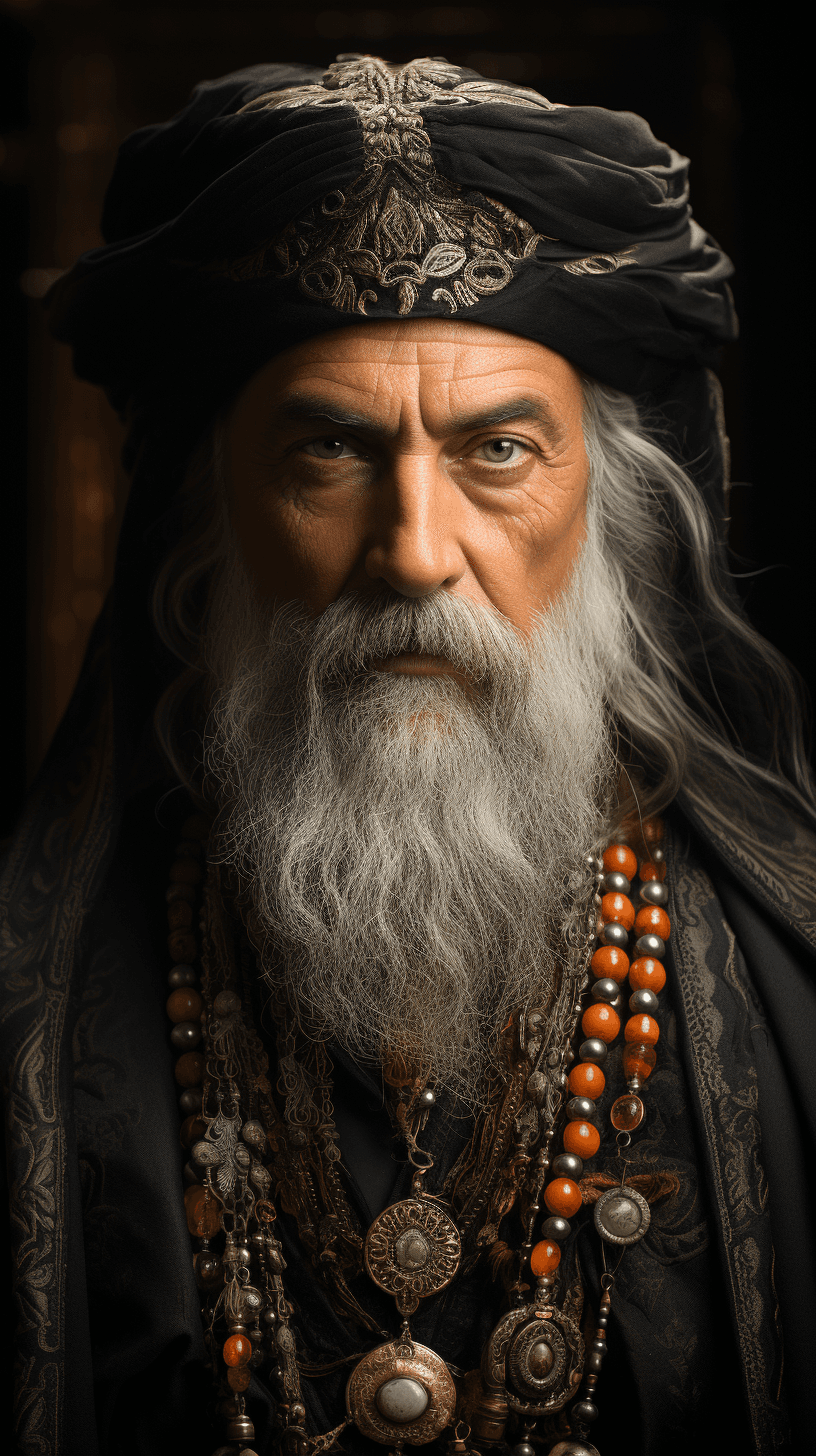 AI generated: Create an image of a Meeting with the beys of five principalities. Mehmet Bey, the son of Germiyanog...