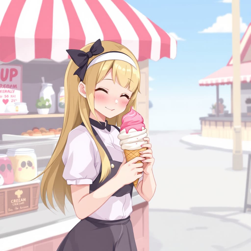 AI generated: Ice cream girl