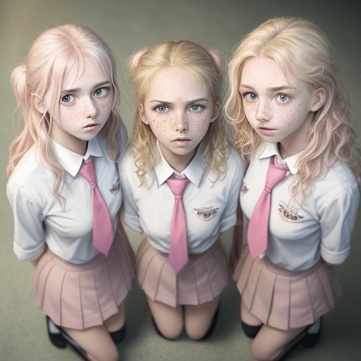 AI generated: photorealist 3 real girls, little tits, czech girls, detail face and eyes, perfect detail face, youn...