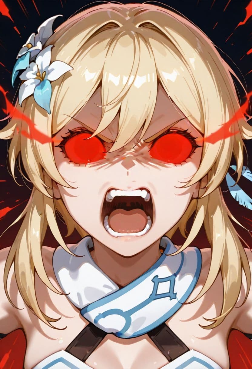 Red Eyes - Angry - Facial Expression - Glowing Eyes - Emotion
