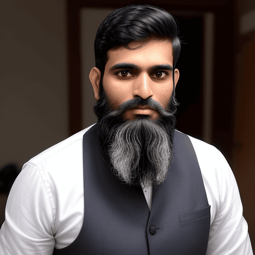 AI generated: Man in 48, height 5'7'', Indian origin, middle class, little beard
