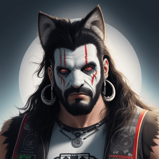 AI generated: lobo  del futuro humano 2023

