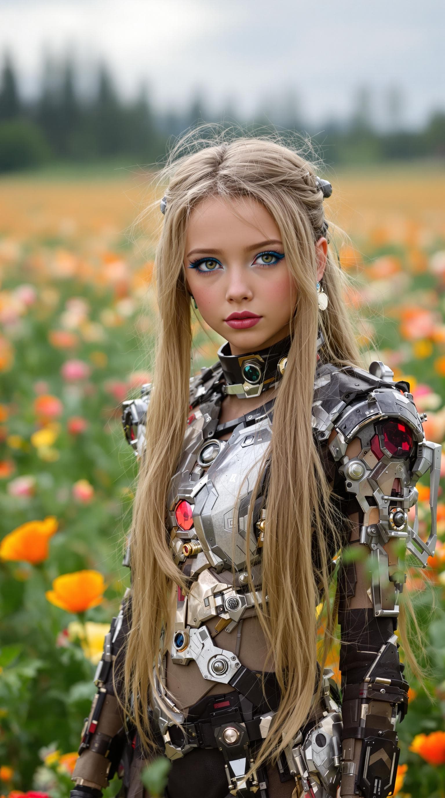 AI generated: a professional photo of a exceptionally beautiful girl in the world, (age 9), (nine year old) of the...