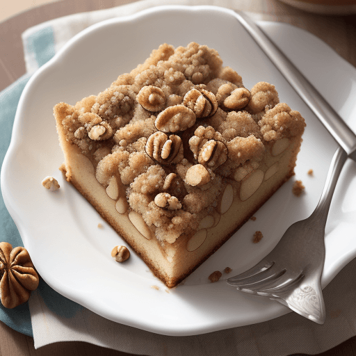 AI generated: Photo of apple walnut streusel coffee cake