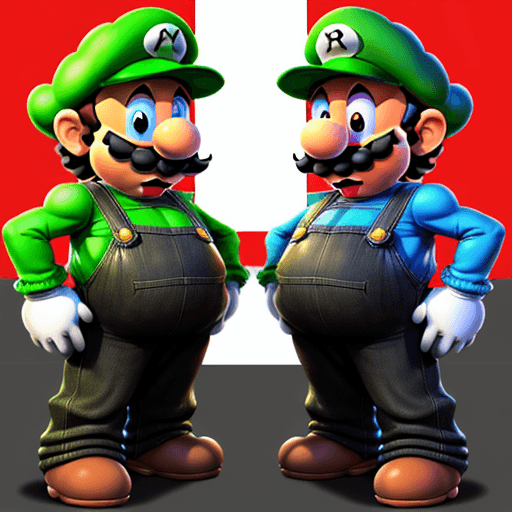AI generated: Black skinned, Nigger Mario Bros, in the Bronx
